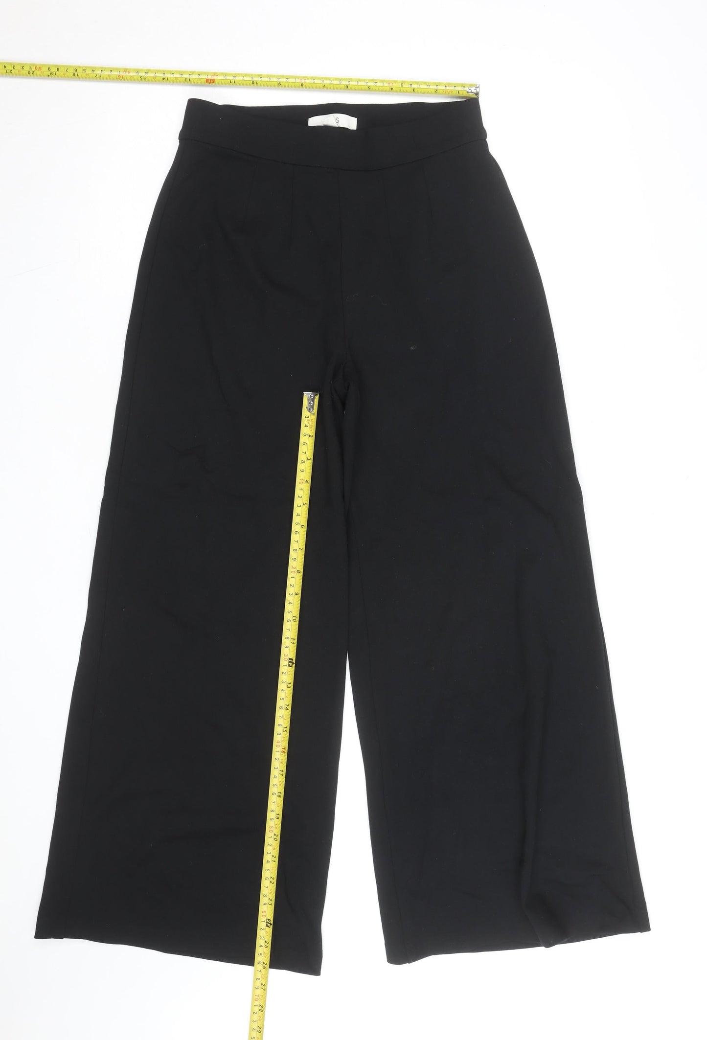 Marks and Spencer Black Wide-Leg Stretch Jersey Trousers Women’s S
