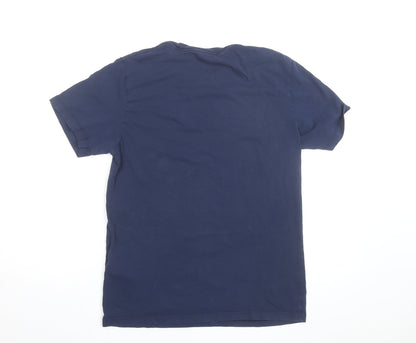 Levi's Men's Blue Graphic Logo Crew Neck Cotton T-Shirt Size S