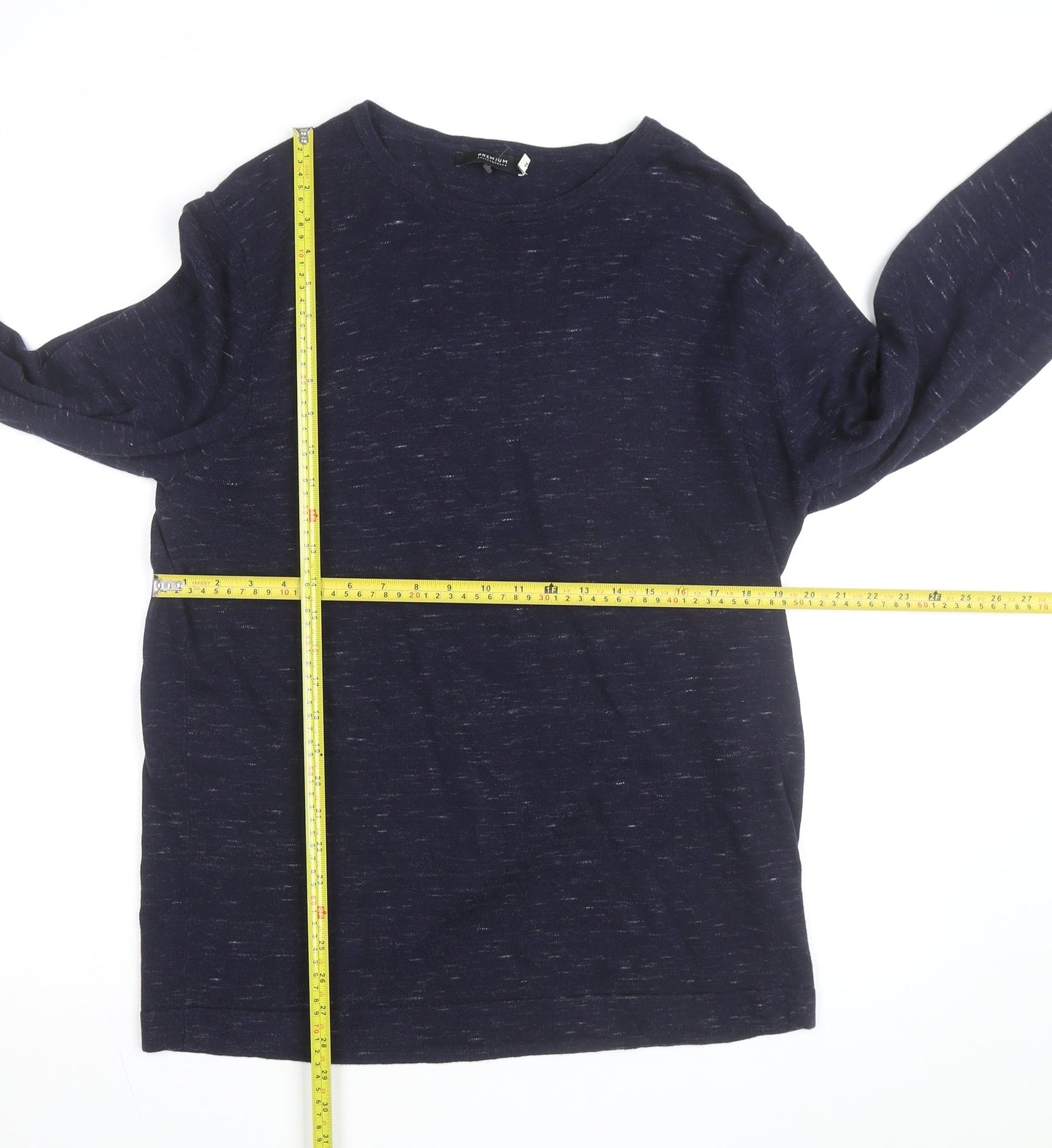 Jack & Jones Men's Blue XL Cotton Blend Crew Neck Pullover Jumper