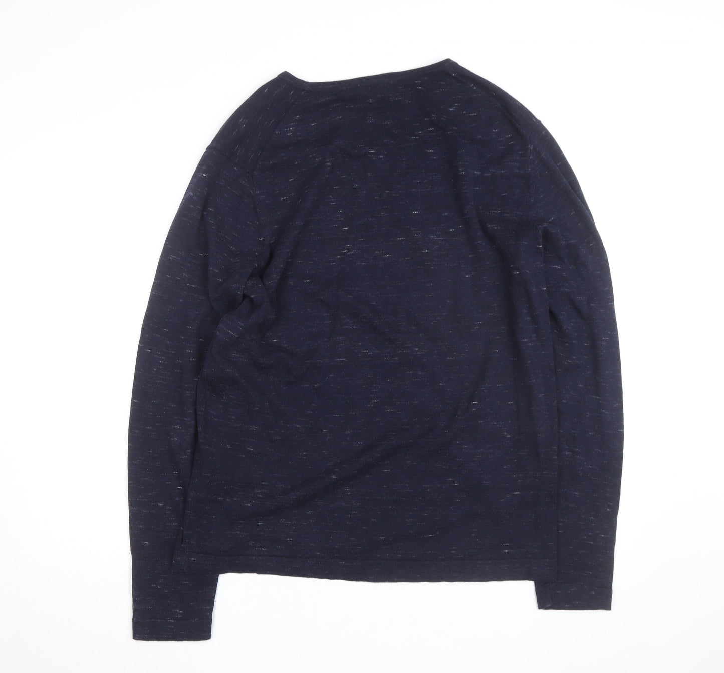 Jack & Jones Men's Blue XL Cotton Blend Crew Neck Pullover Jumper