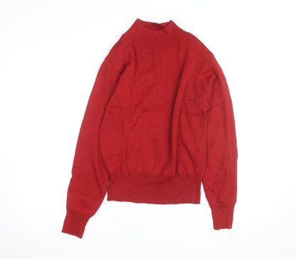 Dressbarn Women's Red Mock Neck Pullover Jumper Size S