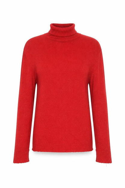 BY Design Women's Red Roll Neck Long Sleeve Pullover Jumper Size L