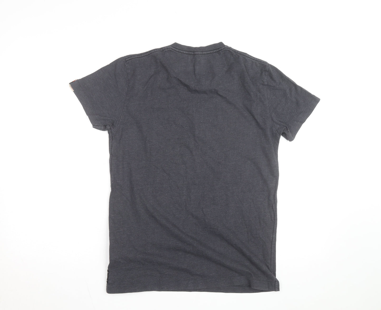 Armani Jeans Men's Grey Slim Fit V-Neck Short Sleeve T-Shirt M