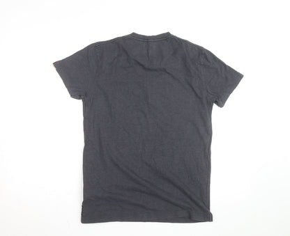 Armani Jeans Men's Grey Slim Fit V-Neck Short Sleeve T-Shirt M