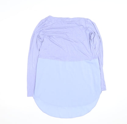 Phase Eight Women's Blue Long Sleeve Colourblock Tunic Blouse Size S