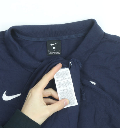 Nike Team Scotland Blue Men's Polo Shirt Size L Cotton Blend