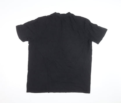 McKenzie Men's Black Logo Sports T-Shirt Size L Short Sleeve Cotton
