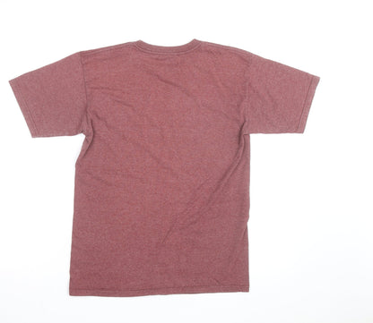 Vans Men's Red Crew Neck Short Sleeve Graphic T-Shirt Size S