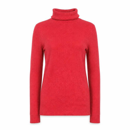 Faded Glory Women's Red Roll Neck Slim Fit Jumper Size S