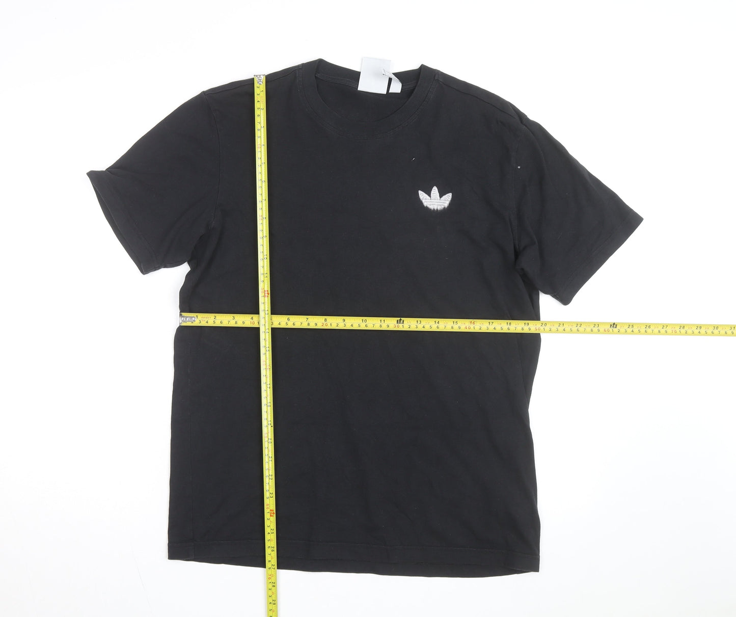 Adidas Men's Black Graphic Logo Cotton T-Shirt Size S