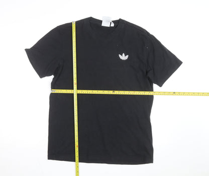 Adidas Men's Black Graphic Logo Cotton T-Shirt Size S