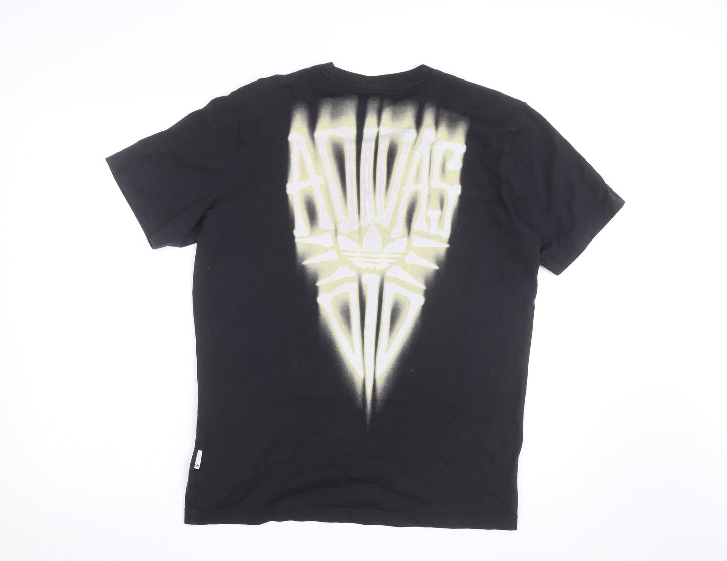 Adidas Men's Black Graphic Logo Cotton T-Shirt Size S
