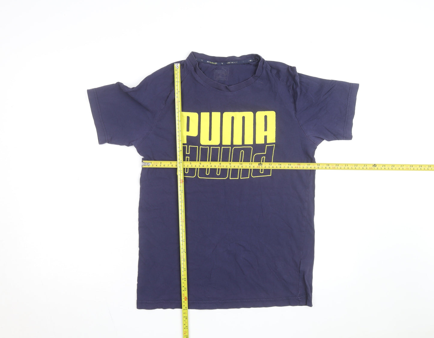 Puma Men's Blue Moisture Wicking Graphic T-Shirt Size S