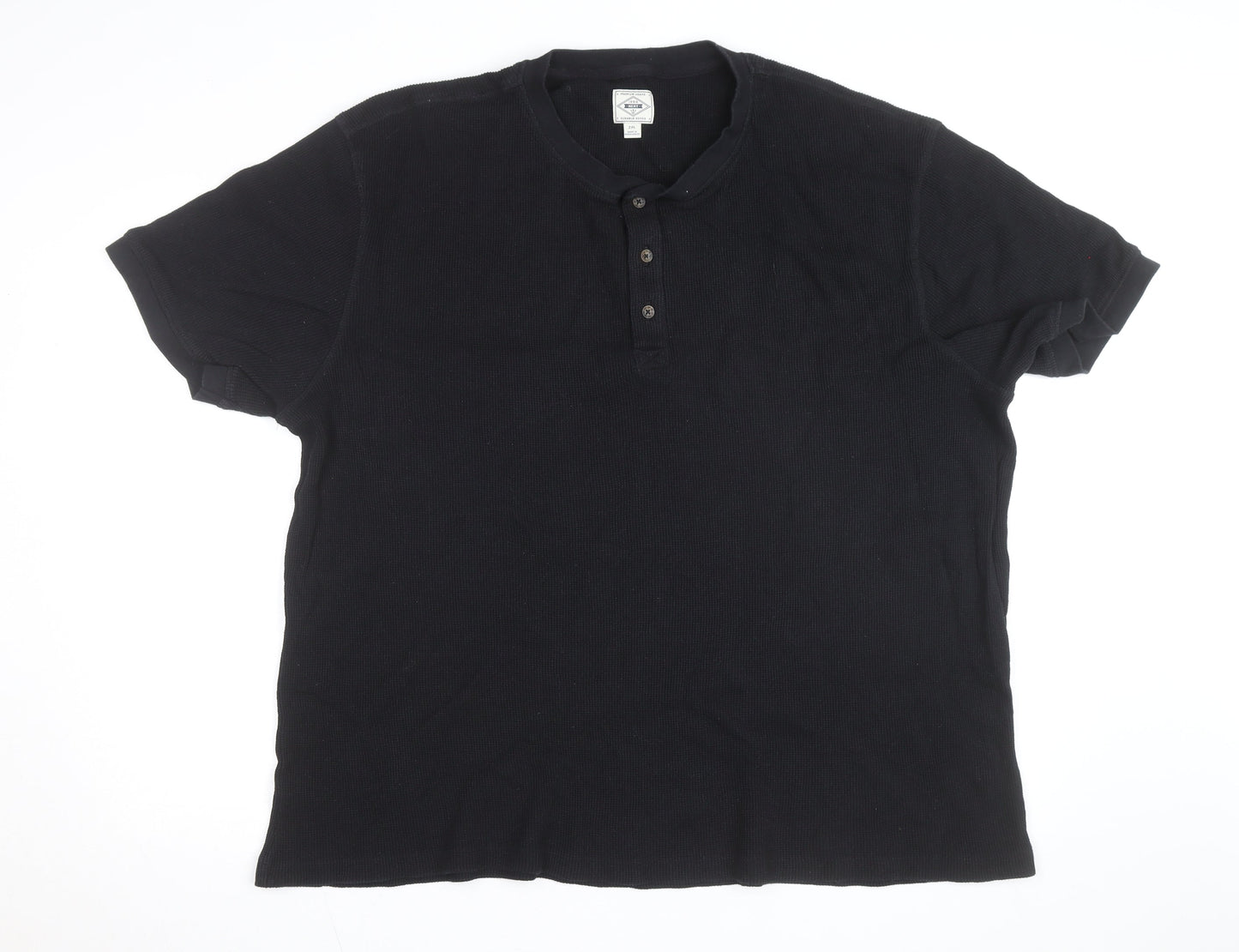 NEXT Men’s Black 2XL Henley Short Sleeve Knit T-Shirt