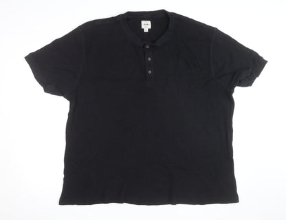 NEXT Men’s Black 2XL Henley Short Sleeve Knit T-Shirt