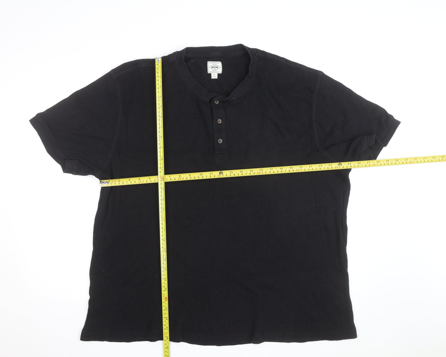 NEXT Men’s Black 2XL Henley Short Sleeve Knit T-Shirt