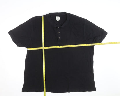 NEXT Men’s Black 2XL Henley Short Sleeve Knit T-Shirt