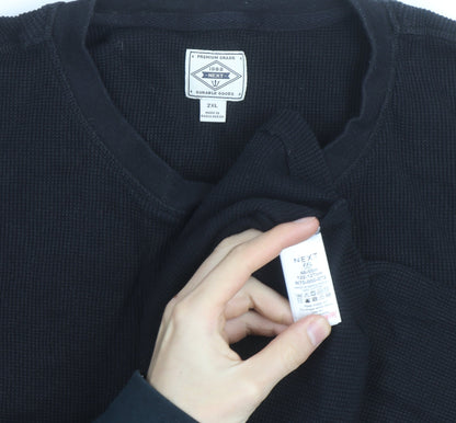 NEXT Men’s Black 2XL Henley Short Sleeve Knit T-Shirt