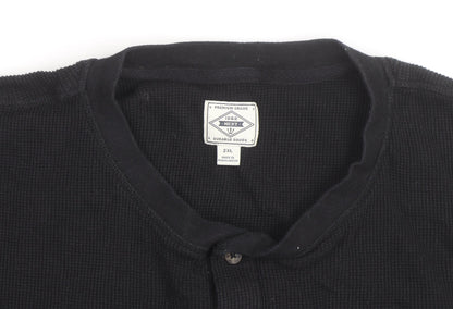 NEXT Men’s Black 2XL Henley Short Sleeve Knit T-Shirt