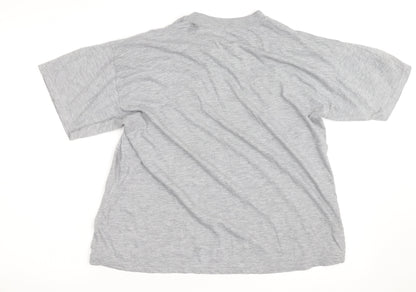 BHS Men's Grey Cotton Rich Crew Neck Short Sleeve T-Shirt L