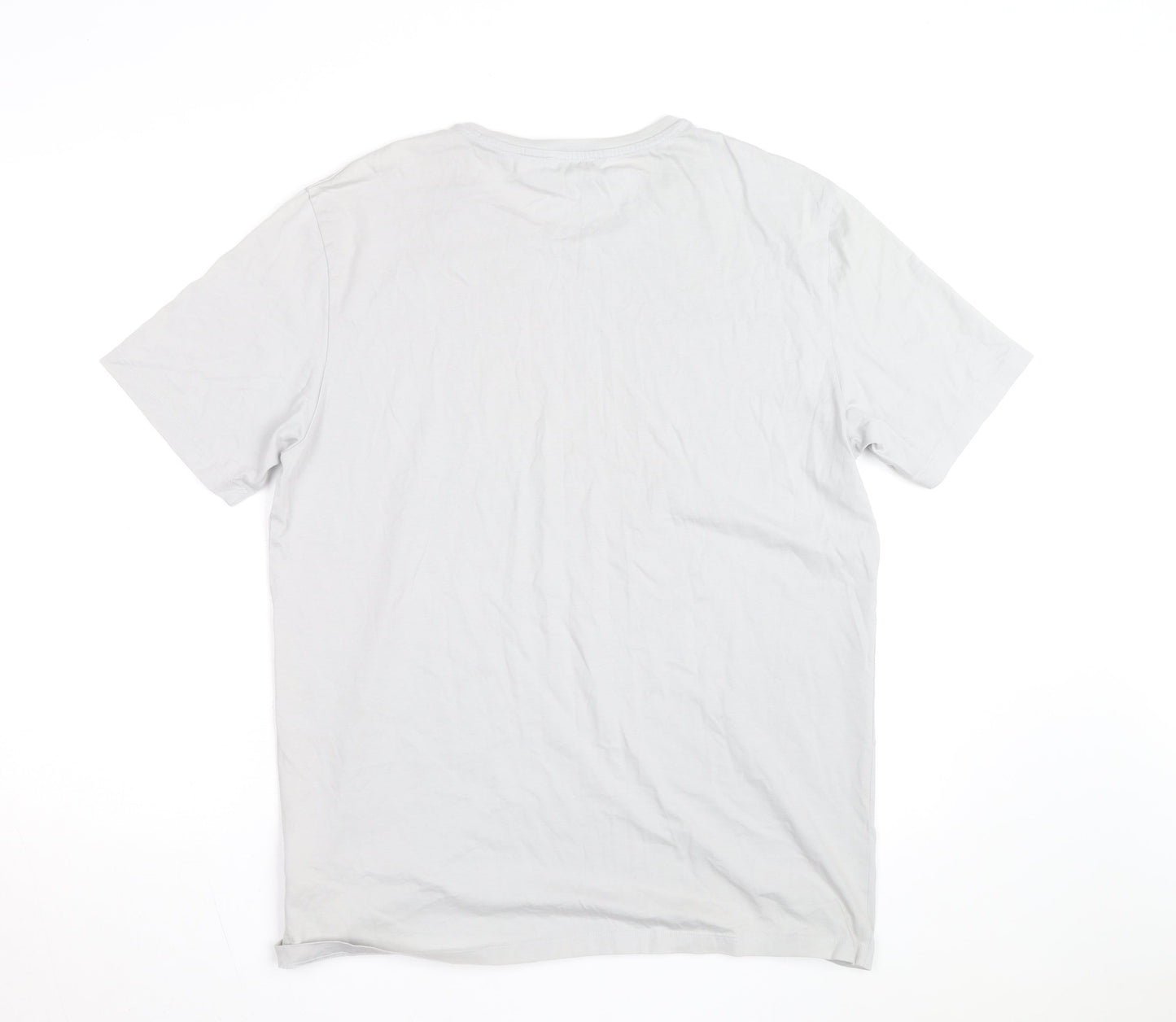 COS Women White Cotton Short Sleeve Basic T-Shirt M