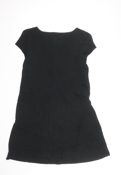 Gap Women Black Short Sleeve T-Shirt Dress M