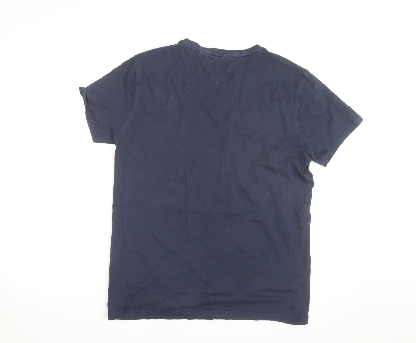 Tommy Jeans Men's Blue Cotton Regular Fit T-Shirt Size M