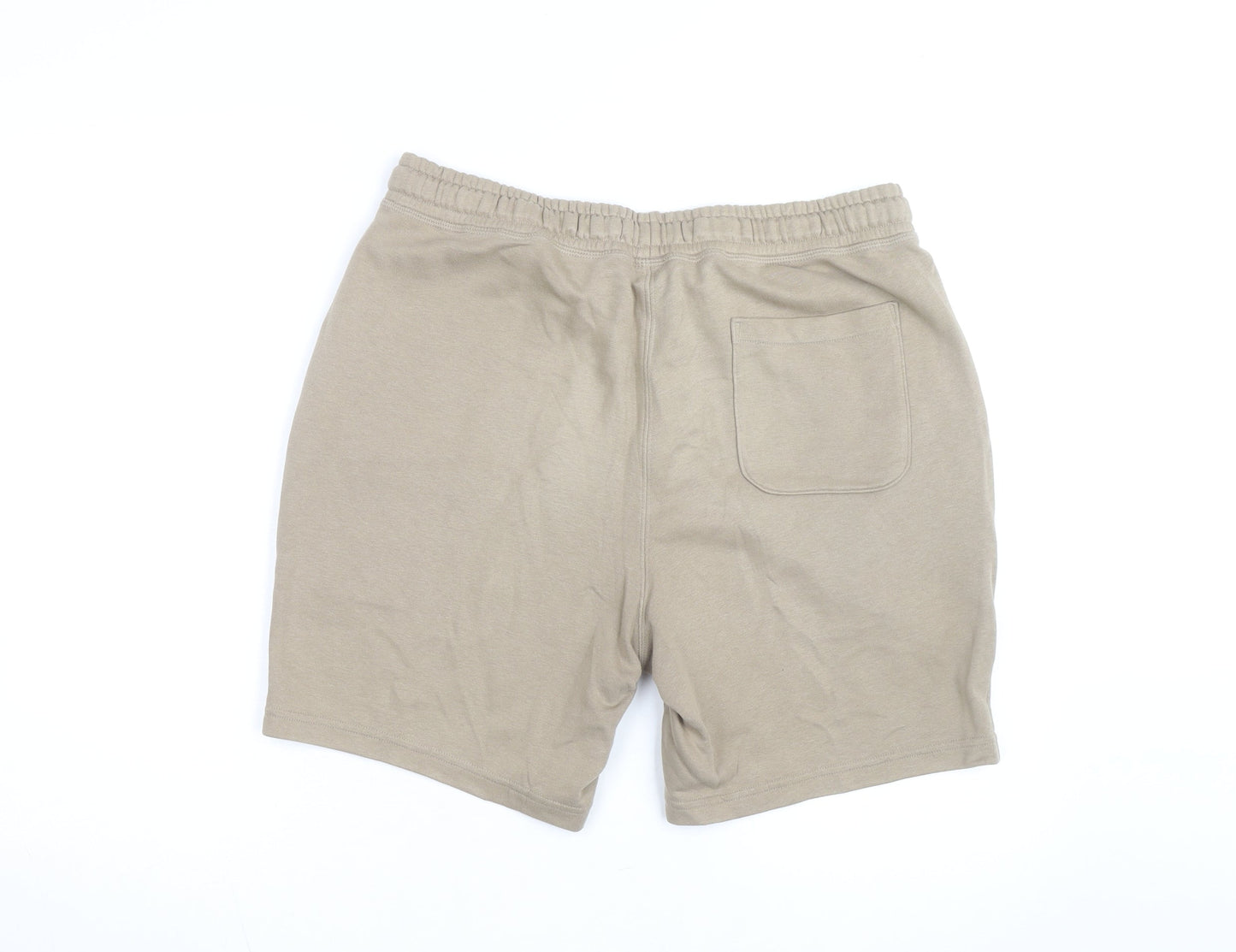 US ATH Men’s Beige Sweat Shorts Size L Jersey Cotton Blend