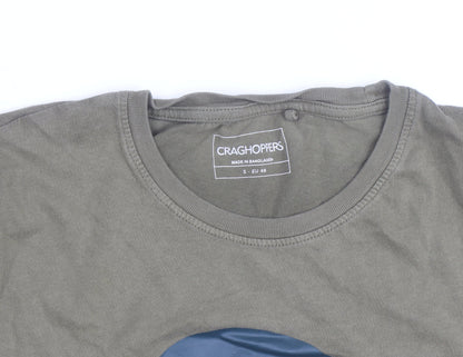 Craghoppers Men’s Green Graphic Print Cotton T-Shirt Size S