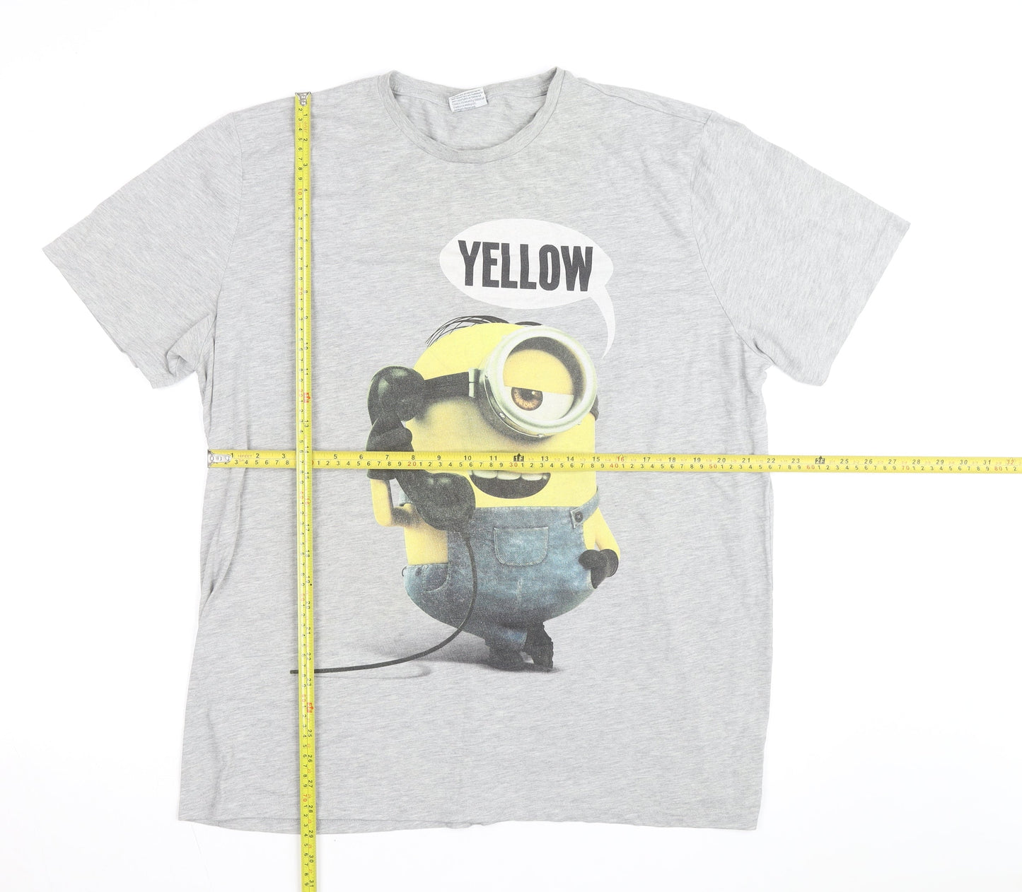 Minions Men’s Grey 2XL Graphic Movie Short Sleeve T-Shirt