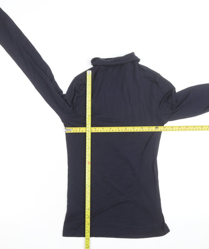 Marks and Spencer Women’s Navy Blue Heatgen Roll Neck Long Sleeve Top Size 10