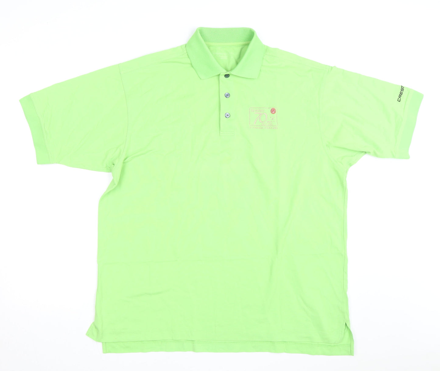 Crest Link Men's Green Lightweight Golf Polo Shirt Size L