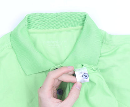 Crest Link Men's Green Lightweight Golf Polo Shirt Size L