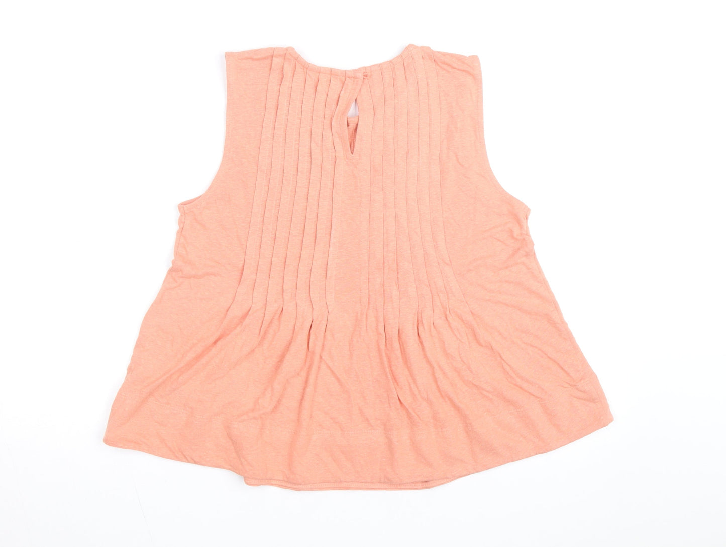 Marks and Spencer Women Pink Sleeveless Pleated Tunic Blouse Size 10