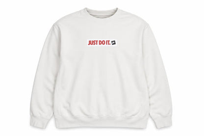Nike Men's White 2XL Pullover Crew Neck Sweatshirt Just Do It Logo