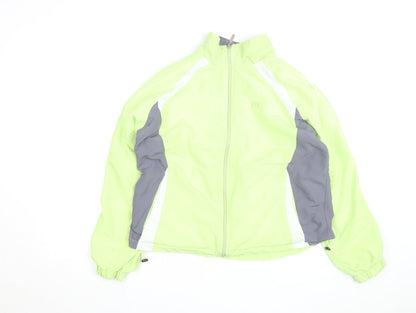 Wilson Men's Green Grey Full Zip Windbreaker Jacket Size L Polyester