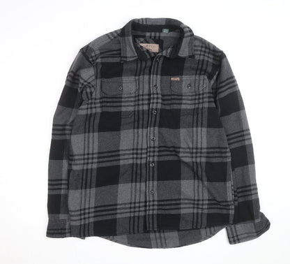 Orvis Men's Grey Check Flannel Shirt Jacket Size L