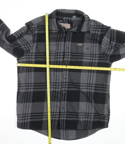 Orvis Men's Grey Check Flannel Shirt Jacket Size L
