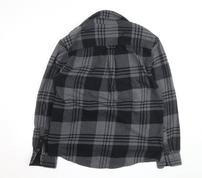 Orvis Men's Grey Check Flannel Shirt Jacket Size L