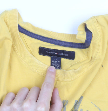 Tommy Hilfiger Men’s Yellow 2XL Varsity Graphic Cotton T-Shirt
