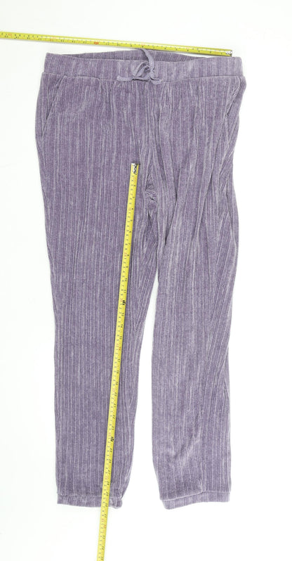 La Redoute Women’s Purple Velour Jogger Trousers L