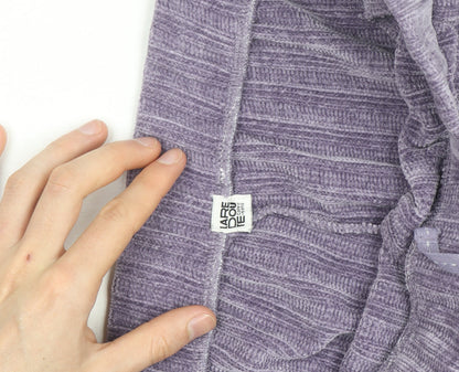 La Redoute Women’s Purple Velour Jogger Trousers L