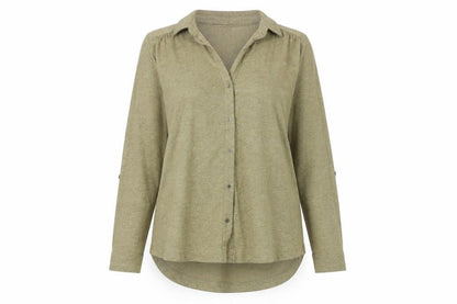 White Stuff Women's Green Long Sleeve Button-Up Shirt Size 14