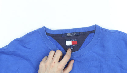 Tommy Hilfiger Men's Blue Logo Pullover Sweatshirt Size L