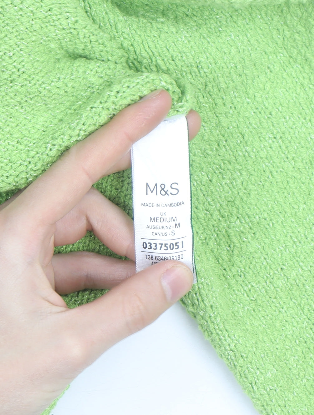 Marks and Spencer Women's Green Knit Tie Cardigan Medium