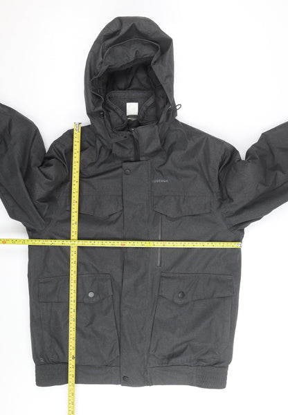 Quechua Men's Grey Waterproof Hooded Parka Jacket L Regular Fit