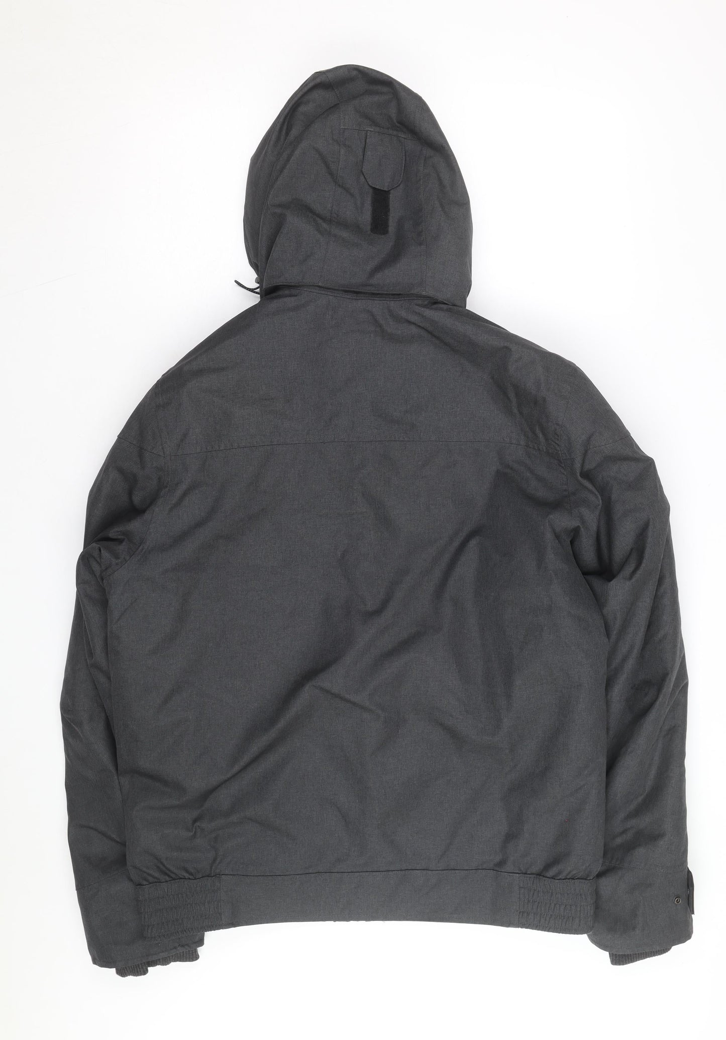 Quechua Men's Grey Waterproof Hooded Parka Jacket L Regular Fit