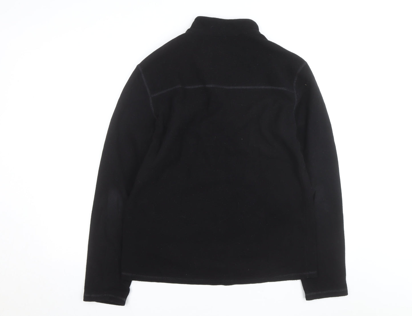 Quechua Men's Black Fleece 1/2 Zip Sweatshirt L Outdoor Hiking Pullover