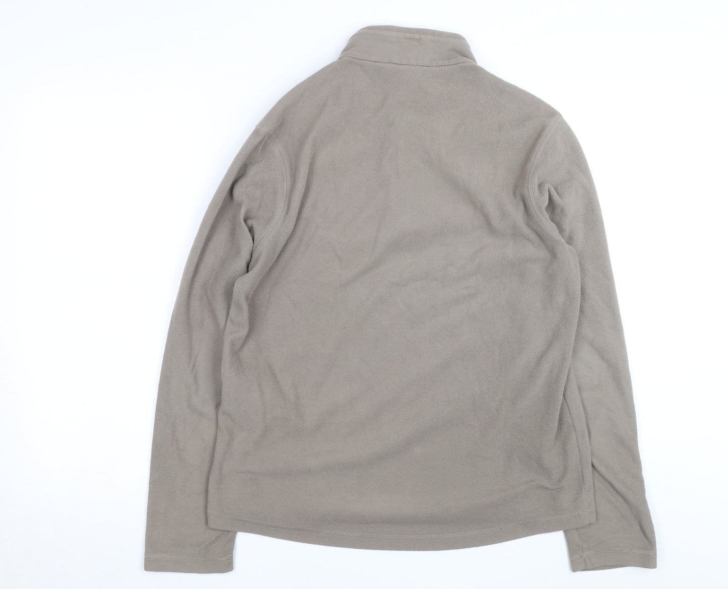 Quechua Men's Beige Fleece 1/2 Zip Pullover Sweatshirt L