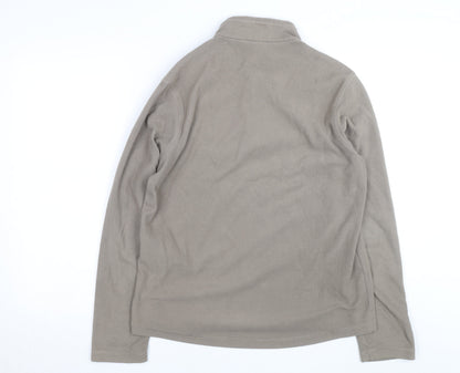 Quechua Men's Beige Fleece 1/2 Zip Pullover Sweatshirt L